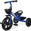 KRIDDO Kids Tricycles Age 24 Month to 4 Years, Toddler Kids Trike for 2.5 to 5 Year Old, Gift Toddler Tricycles for 2-4 Year Olds, Trikes for Toddlers, Sporty Styling, Blue