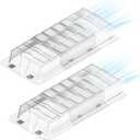 Sideways Magnetic Vent Extender for Under Furniture, Floor Resiter Vent Deflector Fits Vents 3" - 6" Wide (2PCS)