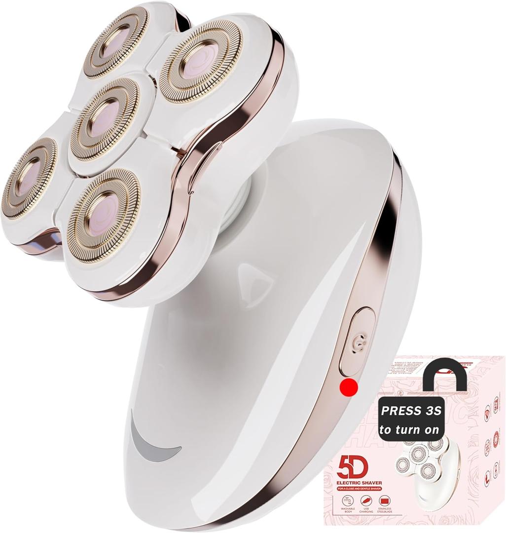 Electric Razors for Women Legs: Rechargeable Shaver with Detachable Head - Waterproof Wet Dry Lady Hair Remover - Applicable to Legs and Arms