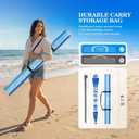 UIRWAY Beach Umbrella, Heavy Duty Windproof Beach Umbrellas with Sand Anchor & Tilt, Sun Protection Portable Beach Umbrella with Carrying Bag for Beach, Patio Garden Pool Outdoor