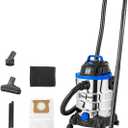 Vacmaster, VQ607SFD, 6 Gallon 3 Peak HP Stainless Steel Wet/Dry Shop Vacuum