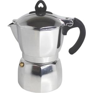 Imusa 6 Cup Stovetop Espresso Maker with Heart Shaped Knob, Silver