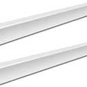 Hicarer 2 Pcs 40 Inch Door Rain Drip Cap Guard Exterior Anodized Aluminum Overall Height 1-1/2 Inches Overhead Drip Edge Flashing Weather Stripping Window Deflector Home Top Roof Rain Diverter