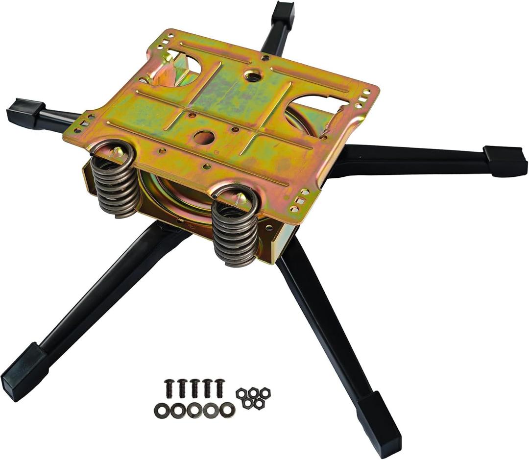 24" Replacement Recliner Base with w/pitched 360 Swivel Plate,51 Ball Bearings,5-Leg w/caps for Sofa Chair Accessories
