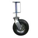 Shepherd 8" Pneumatic Spring-Loaded Gate Caster Wheel, Universal Mount Heavy-Duty 360 Swivel Gate Wheel, 200-lb. Load Capacity, Black