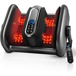 JZBRAIN Pro Shiatsu Foot Massager with Heat for Plantar Fasciitis | L1-L9 Compression, Roller Kneading, Vibration, Soothing Heating, Remote Control, Adjustable Stand for Flat or Angled Use
