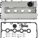 Aluminum Engine Valve Cover Kit with Gasket, Bolts, Oil Filler Cap Compatible with 2011-2016 Chevy Cruze, 2012-2018 Sonic, 2013-2020 Trax, 2009-2011 Aveo Aveo5 1.6L 1.8L Replace# 55558673 55564395