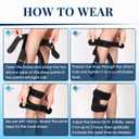 Sciatica Pain Relief Devices Brace, Sciatic Nerve Brace with Adjustable Pressure Pads Targeted Lower Back & Leg Compression for Sciatic Pain, Sciatic Ease Calf Support for Unisex Men Women - Black