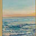 Metal Floating Frame for 24x30 Canvas Paintings, DIY Canvas Frame with 5/6 Deep, Modern Floater Frame for Portrait Landscape Living Room Bedroom Office Wall Art Decor (Gold)