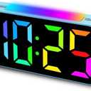 Loud Alarm Clocks for Bedrooms Heavy Sleepers, Digital Clock with Night Light, Large Display, Dual Alarm, Snooze, Dimmable Bedside Alarm Clock for Kids Teens Boys Girls (Blue)