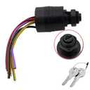 Boat Ignition Switch with Key Replacement for Mercury, Replace Boat Engine Ignition Switch with 2 Keys 3 Position 6 Wire Connectors for 87-88107A5