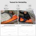 FLEXTAILGEAR Ultralight Backpacking Sleeping Pad with 5.6 R-Value, Insulated Camping Pad, 4 in Thick 77 in Long Inflatable Sleeping Mat, 19.6 oz Lightweight Compact Pad for Backpacking & Hiking