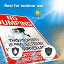 No Dumping Signs, 14x10 Inch Property Protected by Video Surveillance Sign, Reflective Aluminum, Fade-Resistant/Waterproof, Suitable for Indoor or Outdoor Use (4)