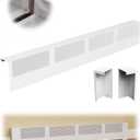Baseboard Heater Covers, 4Ft DIY Size Baseboard Cover with Endcaps for Replacing Old Hydronic Hot-Water Baseboard Radiator Covers, Easy Slip-On and Rust Proof Baseboard Heat Front Cover for Home