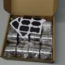 12pcs Stainless Steel Spice Jars, Magnetic Condiment Tins Magnetic Spice Jar With Clear Lid And Holes Sift&Pour - Easy To Clean