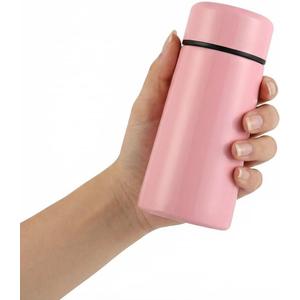 Mini Water Bottle, 5oz, Insulated Stainless Steel, Slim Tumbler, Flask for Travel, Sports, School, Purse, Coffee Cup, Coffee Bottles, Keep Hot and Cold (Pink)