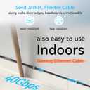 Sokqovt Cat 8 Ethernet Cable Slim 100ft Outdoor&Indoor, Pure Copper Cat8 Internet Cable for Waterproof & Direct Burial, Flexible Cat8 Ethernet Cable 40G 2000MHZ, Cat 8 Network Cable for Indoor Black