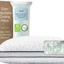 Coop Home Goods Eden Bed Pillow Queen Size for Sleeping on Back, Stomach and Side Sleeper- Medium Soft Memory Foam Cooling Gel - CertiPUR-US/GREENGUARD Gold
