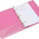 Paper Junkie Mini Pink 3 Ring Binder for 5.5 x 8.5-Inch Paper, 1-Inch Round Rings, School and Office Supplies - Pack of 4 Mini Binder