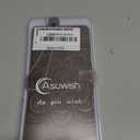 Asuwish Phone Case for Tracfone BLU View 5 B160V Wallet Cover with Tempered Glass Screen Protector and Leather Flip Credit Card Holder Cell Accessories Trac Fone Blue View5 160V 2024 Women Men Gray