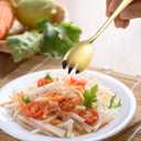 Golden Salad Server Set of 2 - Stainless Steel Serving Spoon and Fork - Dishwasher Safe