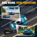 Dash Camera Car Front Rear, 4K/2.5K Full UHD Dash Camera for Cars, Included 32GB Card,1.47 IPS Screen Mini Dashcam,170Wide Angle, Built-in Wi-Fi, WDR, Night Vision
