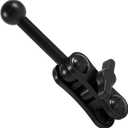 Aluminum 17mm/0.67" Ball Mount Extension Adapter, 360 Rotation Extension Rod for Car Phone Holder, Compatible with GPS Mount, 2.12 Inch Double Socket Arm with 2.75 Inch Ball Adapter, Black