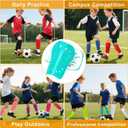 2 Pairs Shin Guards Soccer for Kids,Shin Pads Extra Lightweight Breathable Slide in Shin Guard for Football Training Match Outdoor Activities Protective Slip-in Shin Guards for Boys Girls (Aqua)