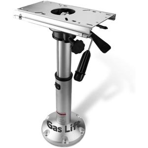 Gas Lift Boat Seat Pedestal with Slide Mount, Aluminum Adjustable Height from 17" to 24" Air-Powered Power-Rise Pneumatic Lifting Seat Pedestal
