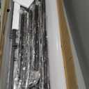 5-Shelf Corner Bookshelf, Large Open Shelf Bookcase,Black Metal Frame, L-Shaped Storage Rack with Cross Braces for Living Room Home Office