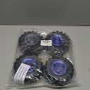 4.72''OD Rubber Tires & Wheel Rim 12mm Hex Hub Compatible with RedCat Volcano Traxxas Rustler HPI HSP Tamiya Exceed Himoto 1/10 Off-Road Monster Truck,120mmx56mm (Blue)