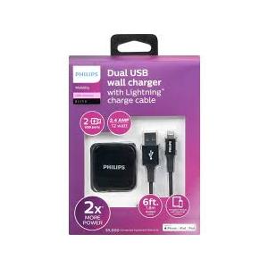 Philips Wall Charger Charging Kit USB-A