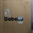 Babelio Baby Gate for Stairs, Kitchen & Doorways, 26-43" W 28" H No Bottom Bar| Easy Installation| One-Handed Operation| Auto-Close| Hardware Mount (Drill Needed) Safety Dog/Pet Gate Indoor (White)