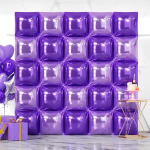 NISOCY 25PCS Purple and Light Purple Square Foil Balloons Wall Backdrop Double Sided Dark Purple and Purple Balloons Arch Kit for Birthday Anniversary Wedding Baby Bridal Shower Party Decorations