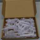 Patelai 48 Pieces Mini Easel Stands Plastic Plate Stand Holder Display Picture Easel for Display Picture Frame Collectibles Desktop Weddings Party Home Decoration(4 Inch, Clear)