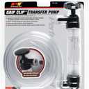 Performance Tool W1156 Grip Clip Transfer Pump/ Siphon Fluid Transfer Pump Kit for Water, Oil, Liquid, and Air, Black/Clear, 48-inch Hoses