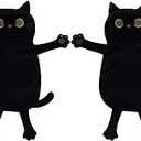 2PCS Microwave Heating Pads for Cramps Pain Relief, 17 * 9" Moist Microwavable Period Menstrual Heat Packs for Cramps, Back, Neck, Shoulder, Abdomen, Black Cat