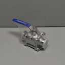 DERNORD 1.5" Sanitary Ball Valve Fits 1.5" Tri-Clamp Clover Stainless Steel 304, PTFE Lined, Two Way & Three Piece (1.5 Inch Tube OD Quick Clamp)