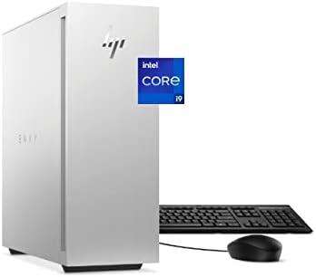 HP Envy Desktop Bundle PC, NVIDIA GeForce RTX 3070 Graphics,12th Generation Intel Core i9 Processor, 16 GB SDRAM, 1 TB SSD, Windows 11 Home, Wi-Fi & Bluetooth (TE02-0042, 2022)