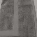 Amazon Basics Banded Bathroom Bath Rug Mat, Powder Gray, 31 inches L x 20 inches W