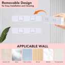 2Pack Acrylic Straw Holder for Cabinet Door with Detachable Double Sided Adhesive Hooks, Straw Organizer Height Adjustable and Reusable