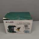 Soliom- Bird Feeder with Camera, 5W Solar Powered, AI Identify Species, Smart Wild Bird Watching, 2K Live View, Instant Arrival Alerts,Large 2.7L Seed Capacity, Metal Squirrel Chew-Proof - BF08 Green (Medium-sized)