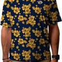 Blue 84 NHL Mens NHL Officially Licensed Short Sleeve Performance Polo Floral (Large, Team Color)