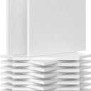 BXI Sound Absorber, 12 X 12 X 3/8 Inches 16Pcs High Density Acoustic Absorption Panel, Sound Absorbing Panels Reduce Echo Reverb, Tackable Acoustic Panels for Wall and Ceiling Acoustic Treatment (White, Square)