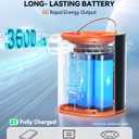 JOYROOM Air Pump for Inflatables, 3600 mAh Battery & Camping Light Portable Air Pump, 4.8kPa Ultra-Fast and Mini Electric Air Mattress Pump