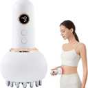 Lymphatic Drainage Massager & Anti Cellulite Massage Tool Helps Reduce Stretch Marks & Cellulite, Body Sculpting Machine For Legs, Arms & Belly with Microcurrent, Light, Heat & Vibration，With Body Oil