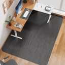 Blvornl Ultra Large Office Chair Mat for Hardwood Floor, Rolling Chair Mat for Hard Wood, Large Anti-Slip Hard Floor Protector, Heavy Duty Computer Desk Rug for Office and Home 35.4"*47.2" Black