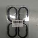 Goowin Shower Curtain Rings, 12 Pcs Shower Curtain Hooks, Oval Snap Shower Rings for Curtain, Metal Black Shower Curtain Rings Rust Proof, Glide Smoothly Shower Hooks for Shower Curtain Rod (Black)