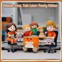 3 x Handmade Emotional Support Dumpster Fire Crochet Gift - Funny Desk Decor with Positive Card for Coworkers, Teachers, Adults, Meme Lovers, Christmas, Halloween, Office Pranks, Knitted Doll Toy (Orange)