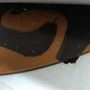 Triangle Glass Coffee Table-Mid-Century Modern End Table Solid Wood Base & Vintage Tempered Transparent Glass Top Coffee Tables Living Room Balcony (Black/Brown, Small 32.2 * 22.4 * 16in)